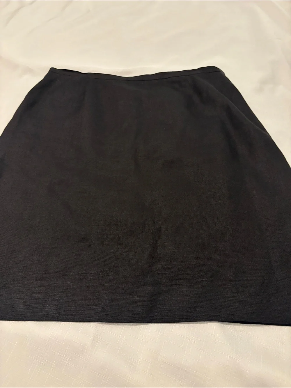 VTG Talbots Black Irish 100% Linen Pencil Skirt SZ 14 Fully lined 90s minimalist